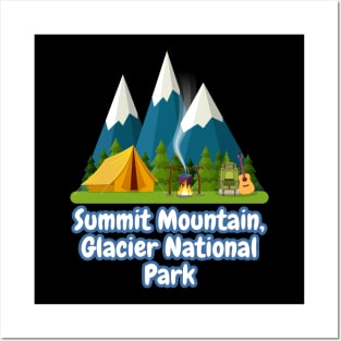 Summit Mountain, Glacier National Park Posters and Art